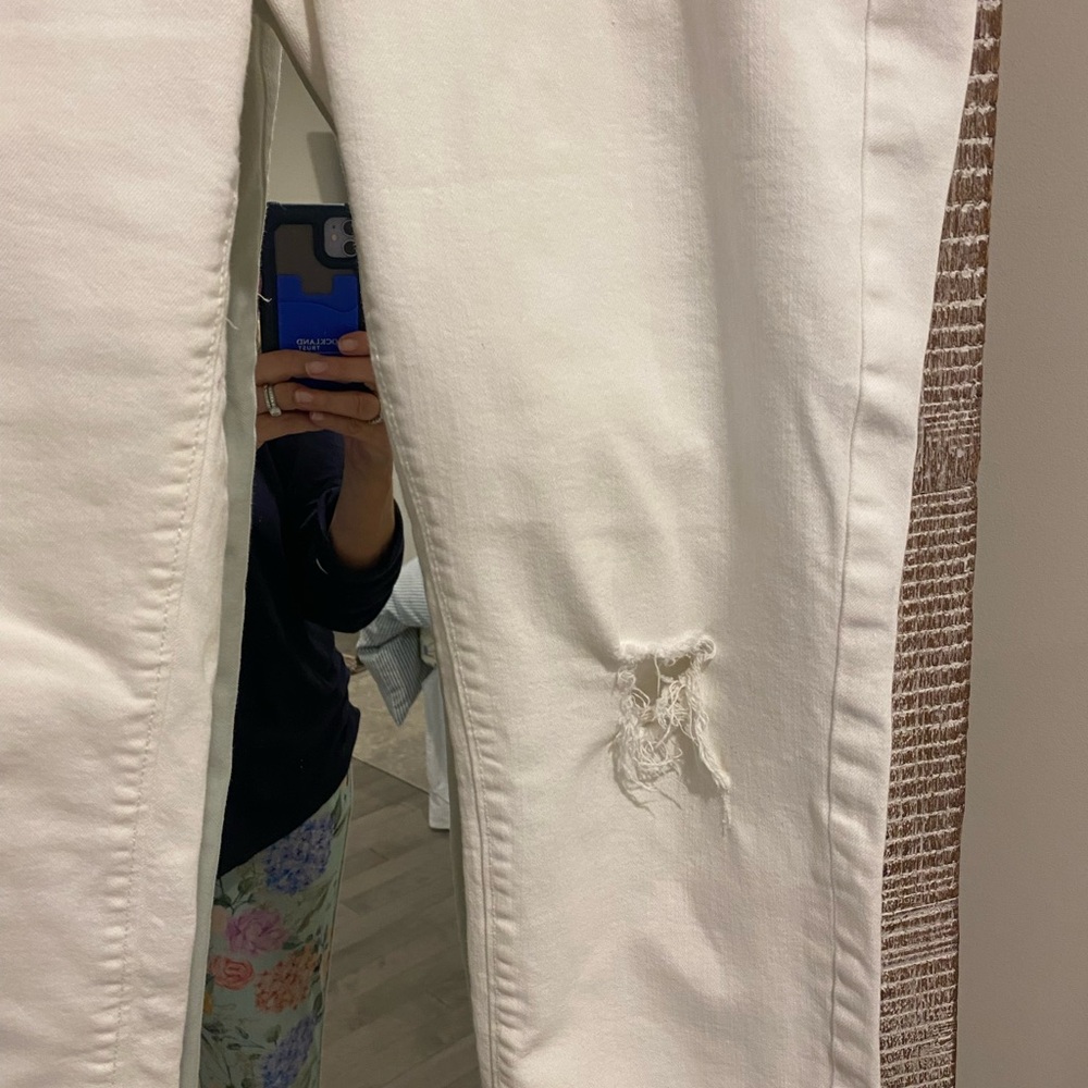Loft White crop jeans